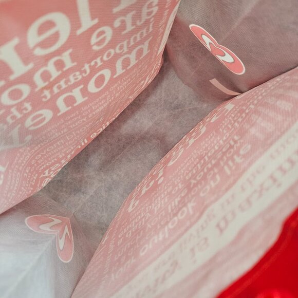 Lululemon Small Reusable Black Print Shopping‎ Handle Red White Plastic Mini Bag - Picture 8 of 9